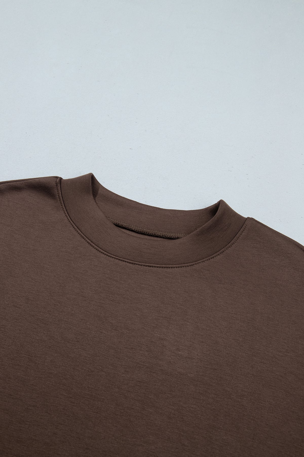 Coffee Camouflage Sleeve Crewneck Baggy Pullover Sweatshirt
